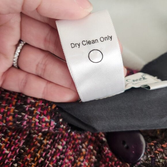 Vintage Coldwater Creek Tweed Jacket Blazer Boho Patchwork Artsy Lagenlook  Sz L - Picture 10 of 12